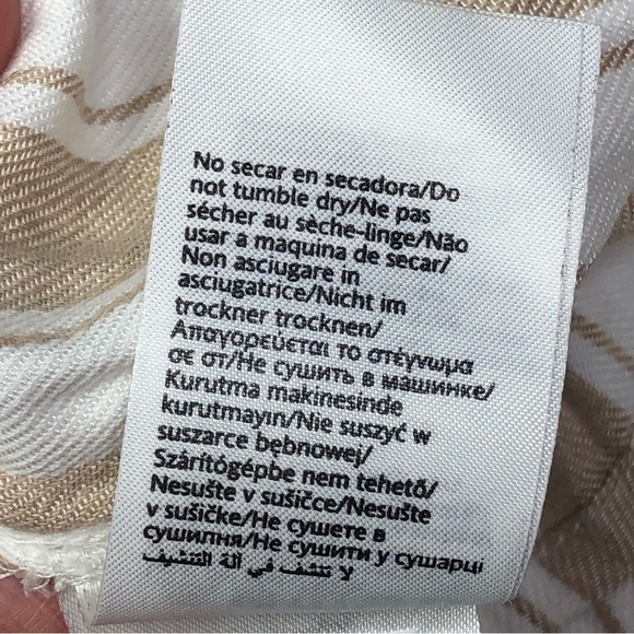 Mayoral striped short romper linen cotton blend striped twist tie front - Picture 6 of 8